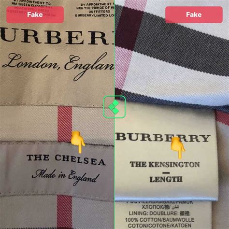 how to spot a fake burberry tie|burberry coats wash tag.